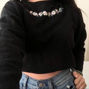 90s floral sweater
